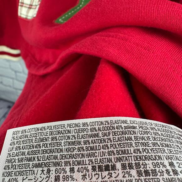 Disney Parks Christmas Sweater Mickey & Minnie Red COZY Crop Crewneck 2XL - Picture 9 of 9